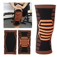 thumbnail image 2 of Protector de rodillera deportiva, almohadilla de soporte para Fitness, correa para exteriores (negro y naranja, M), 2 of 8