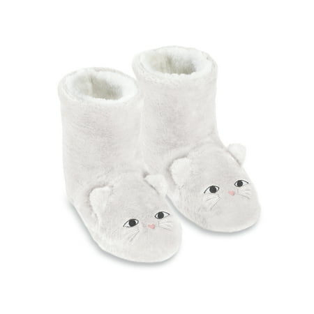 

Collections Etc Kitten Slipper Booties with Slip-Resistant Soles