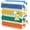 Blue, Yellow, Green & Orange, variant on Utopia Towels Pack of 4 Cabana Beach Towels, Oversized 30 x 60 Inches Cotton Beach Towel Set, Smooth Ring Spun Texture for Pool and Swim Days, Modern Striped Design Bath Towels, Grey