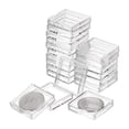 thumbnail image 1 of Uxcell 20 Pcs 25mm Soportes de Monedas de Dólar Plateado Cubiertas de Plástico Acrílico Clear Suministros de Colección de Monedas, 1 of 6
