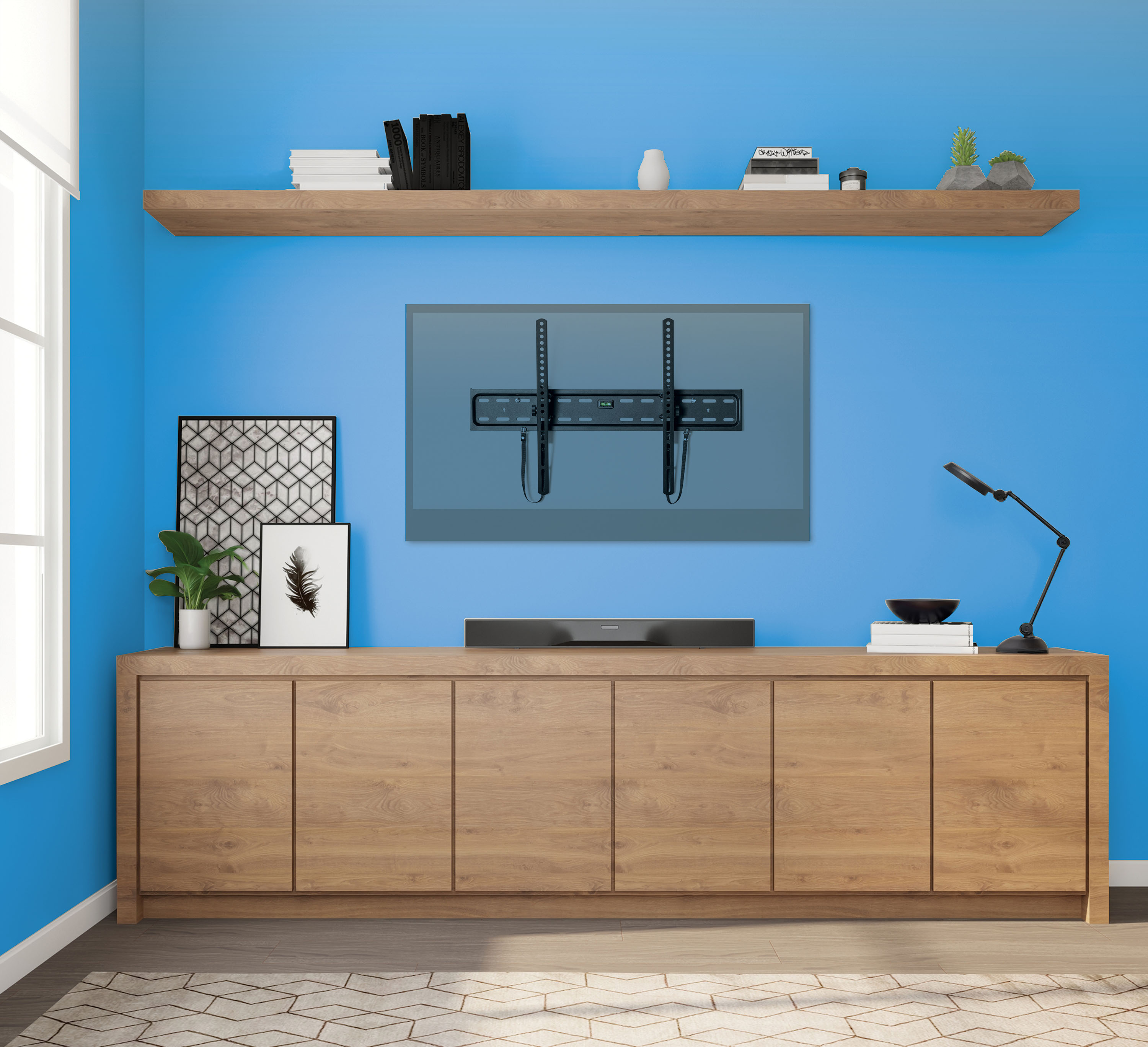 Soporte de pared para TV con inclinación onn para TV de 50" a 86", certificado UL, inclinación de hasta ±12° 5