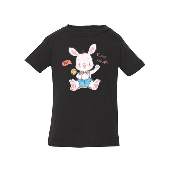 Cute Bunny With Flower T-Shirt Infant -Image by Shutterstock,  6 Months