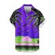 thumbnail image 5 of Mens Casual Manga Corta Botón Abajo Camisas Impresas Botón de Bolsillo Turndown Collar Blusa para Verano Al Aire Libre Casual Diario, 5 of 6