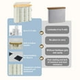 thumbnail image 2 of Toilet Paper Storage Basket for 12 Rolls, Papers Container with Bamboo Lid,Medium Toilets Holder，Stackable & Foldable，Organizer for Bathroom, Gray, 1 Pack, 2 of 10