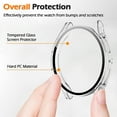 thumbnail image 3 of HOMEYA Screen Protector Case for Samsung Galaxy Watch 7 40mm, Hard PC Anti-Scratch Protective Cover with Tempered Glass, Clear, 3 of 7