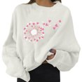 thumbnail image 1 of Gibobby Sudaderas para Mujer Sudadera con cuello redondo para mujer atlético Y-2K(Blanco,XG), 1 of 4