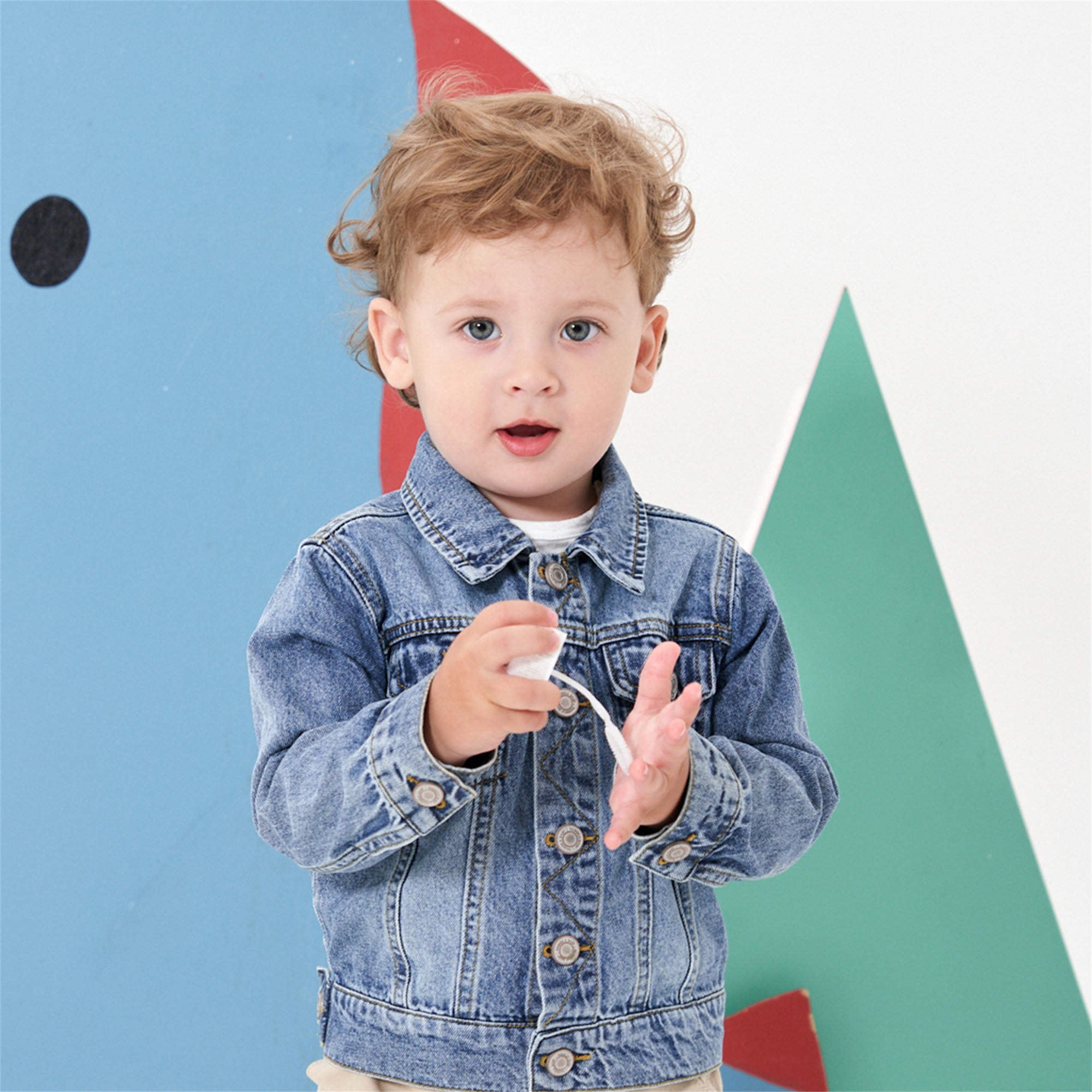 Veste En Jean Épaisse Pour Enfant Garçon Fille - Manteau Hiver Manches Longues Bébé Grand Garçon 18 Mois