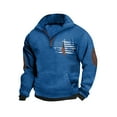 thumbnail image 1 of DPTALR Man Casual Patchwork Pullover Long Sleeve Stand Collar Zipper Blouse, 1 of 4