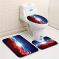 thumbnail image 1 of ABPHQTO Fuego de ning conceptual Juego de alfombras de baño de 3 piezas Alfombra de baño Alfombra de contorno y tapa de inodoro, 1 of 2