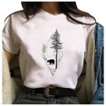 thumbnail image 1 of Puntoco Camiseta suelta de cuello redondo para mujer con estampado gráfico geométrico de moda para mujer Puntoco Puntoco-2080, 1 of 8
