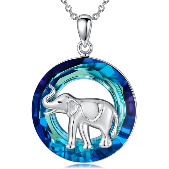 DVEATR Elephant Necklace for Women Sterling Silver Elephant Gifts for Women Jewelry Good Luck Animal Necklace