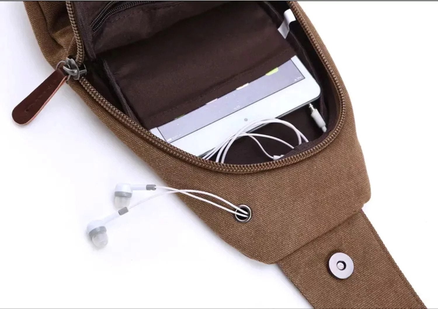 JTC Sling Bag for Men Women Anti Theft Canvas Chest Bag for Travel Hiking