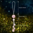 thumbnail image 6 of OTOSTAR Bling Crystal Ball and Drops Car Hanging Accessories, Car Rear View Mirror Pendant Charms Interior Sun Catcher Ornament, Bling Car Accessories for Women Girls (Pink), 6 of 8