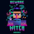 thumbnail image 2 of Girls Minecraft Beware Of Witch And Bats Pixel Art T Shirt, 2 of 4