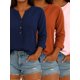 thumbnail image 3 of QUTETN 2/3pcs Ladies Elegant Linen Blend Short Sleeve V-Neck Shirt Four Seasons Can Wear, 3 of 4