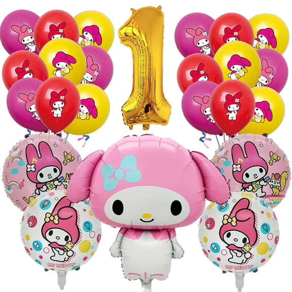 My Melody Balloons Party Supplies 1st Big Number Decorations Decor Kit Birthday