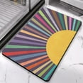 thumbnail image 2 of Step Up Your Bathroom Decor with Our Vintage Sun Bath Mat: Non-Slip, Soft, Colorful Rug, Machine Washable, Perfectly Sized at 20x32 inch, Adds a Touch of Farmhouse Charm to Sink, Tub, Toilet or Door, 2 of 5