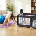 thumbnail image 2 of INFANS 74" x 62" Baby Playpen with Soft Mat, Basketball Hoop, 2 Soccer Goals, 4 Handles & 50 Ocean Balls, Breathable Mesh, Indoor & Outdoor Large Play Yard for Toddlers, 2 of 10