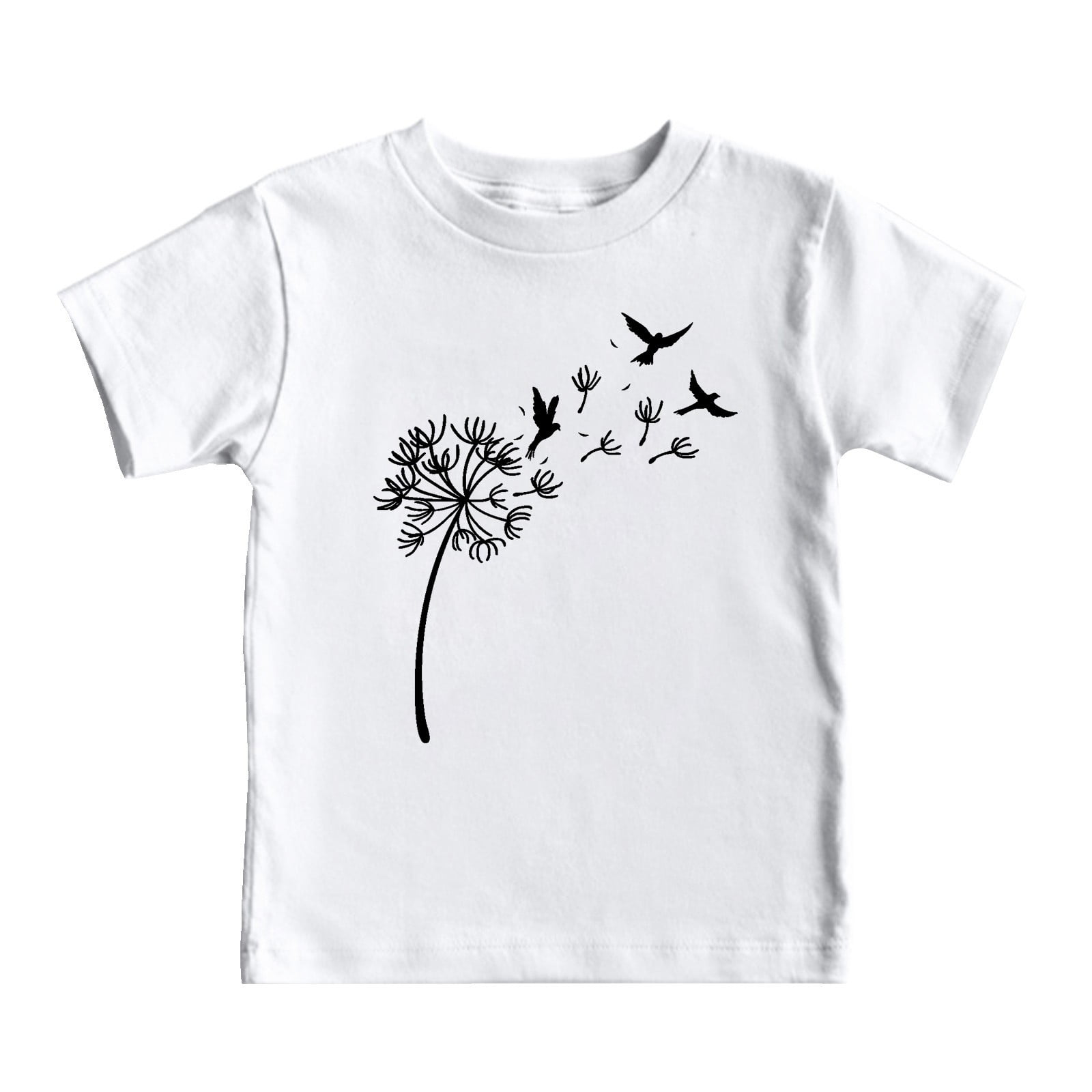 Little Girl Graphic T Shirt Short Sleeved Crewneck T-Shirt