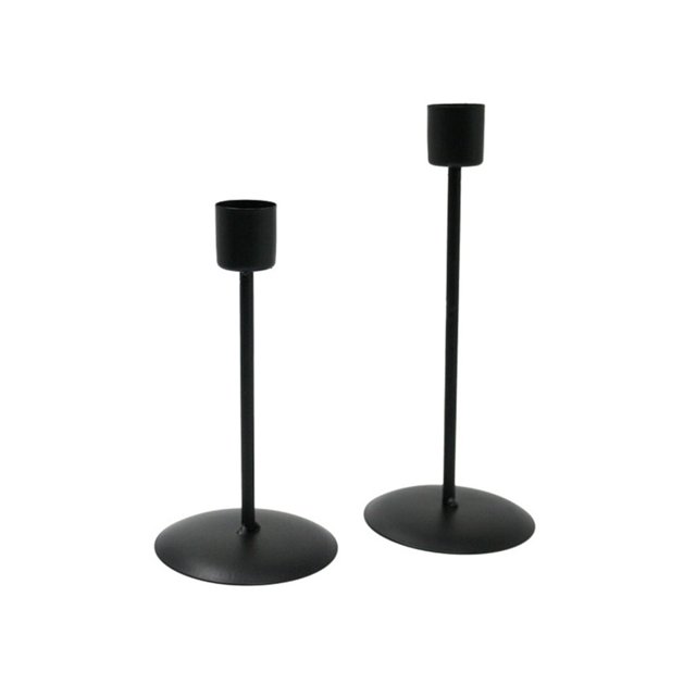 2 portavelas geométricos exquisitos portavelas para boda (negro)