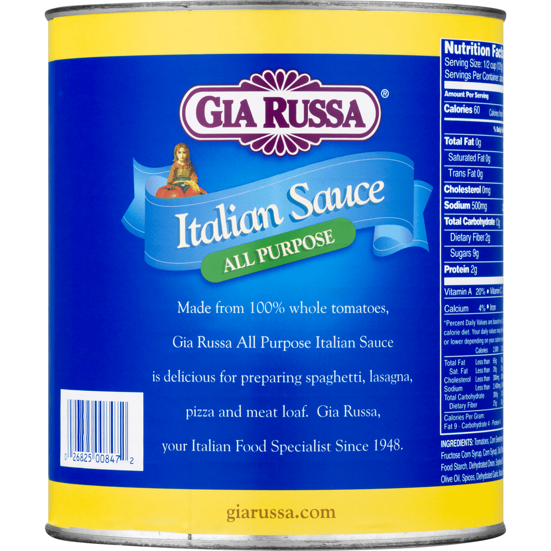 Gia Russa All Purpose Italian Sauce 106 oz Can