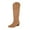 Yellow, variant on Western Cowboy Boots for Women Pointed Toe Knee High Wide Calf Classic Pull On Cowgirl Booties