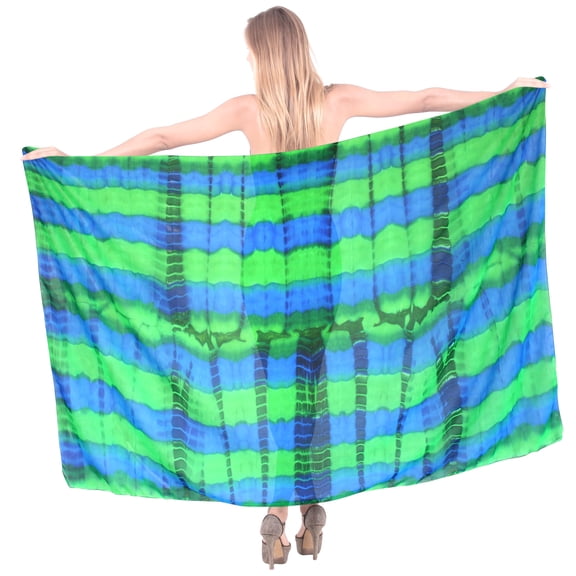 HAPPY BAY Women's Bikini Beach Wrap Swimwear Cover up Skirt Bathing suit Summer Wraps Sarong Swimsuits for Women One Size Blue, Tie Dye