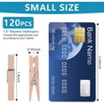 thumbnail image 2 of 120 Pcs 1.9 Inch Mini Wooden Crafts Clothespins Clips for Photos, Arts, 2 of 4