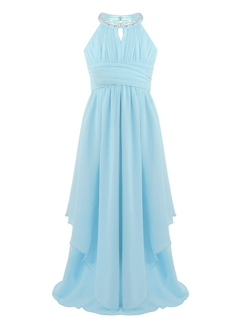 sachin and babi light blue dress Long pastel blue gauze gown in greecian style main image 0