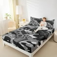 thumbnail image 5 of Feelyou Grey Game Controller Twin Sheet Sets, Fashion Camo Abstract Twin Fitted Sheet, Cartoon Gamepad Theme Flat Sheet, Ultra Soft Bedroom Decor, 3-Piece, 5 of 8