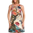 thumbnail image 1 of Disketp Butterflies And Flowers Painting para Vestido sin Mangas para Mujeres, Vestidos de Verano para Mujeres, Casual y Holgado para la Playa, 1 of 7