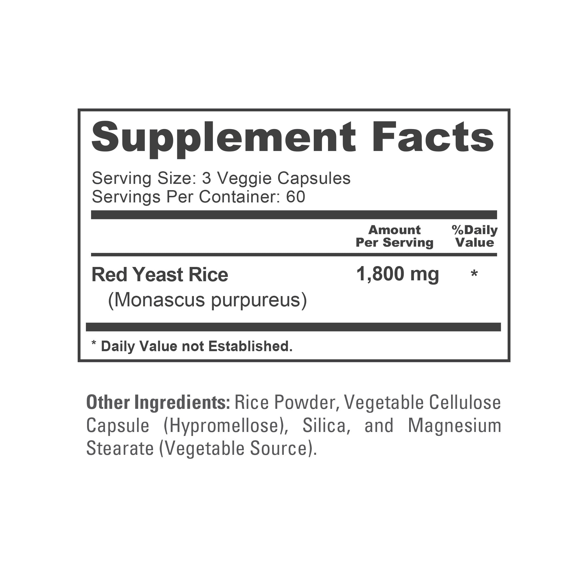 NusaPure Red Yeast Rice 1800mg 180 Veggie Capsules (NON-GMO, Gluten Free)