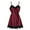 Wine red, variant on Sinhoon Sleepwear Sexy Lingerie Nightgown Lace Chemise Satin Slip Silk Nightie Bridal Babydoll for Women