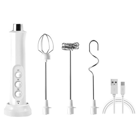 

ROBOT-GXG Egg Mixer USB Electric Adjustable Milk Frother Rechargeable Stainless Steel Coffee Whisk Kitchen Accessory