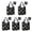 Pioneer Flower Floral, variant on 5 Pack Foldable Shopping Bag,Pioneer Flower Floral Print Pattern Reusable Grocery Bags with Pockets,Large Reusable Tote Bags with Handles Waterproof & Lightweight