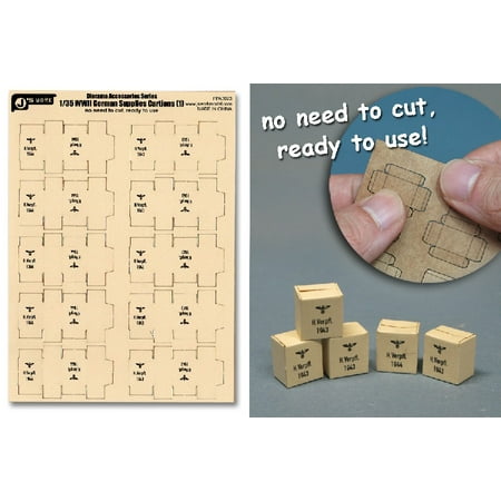 1/35 WWII German Supplies Cartons (10pcs) (Pre-cut (Best Way To Cut Thick Cardboard)