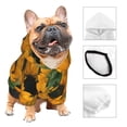 thumbnail image 3 of Fotbe Sunflowers 7 Print Small Dog Sweater Hoodies Pet Grey Hooded Soft Fleece Sweatshirts with Pocket Fall Winter Puppy Cat Sweaters Warm Clothes-X-Large, 3 of 7