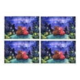 thumbnail image 1 of MKHERT Fairytale Bear and Pig Hugs at Starry Night Placemats Table Mats for Dining Room Kitchen Table Decoration 12x18 inch,Set of 4, 1 of 4