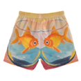 thumbnail image 7 of FORMRS Boys Swim Trunks Quick Dry Mesh Liner Boardshorts Sizes XS-XL, Goldfish, 7 of 7