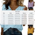 thumbnail image 3 of Khunlpohl 3/4 Sleeves Cotton Linen Tops for Women V Neck Ruffled Solid Color Clothes Casual Business Trendy Dressy Blouses, 3 of 8