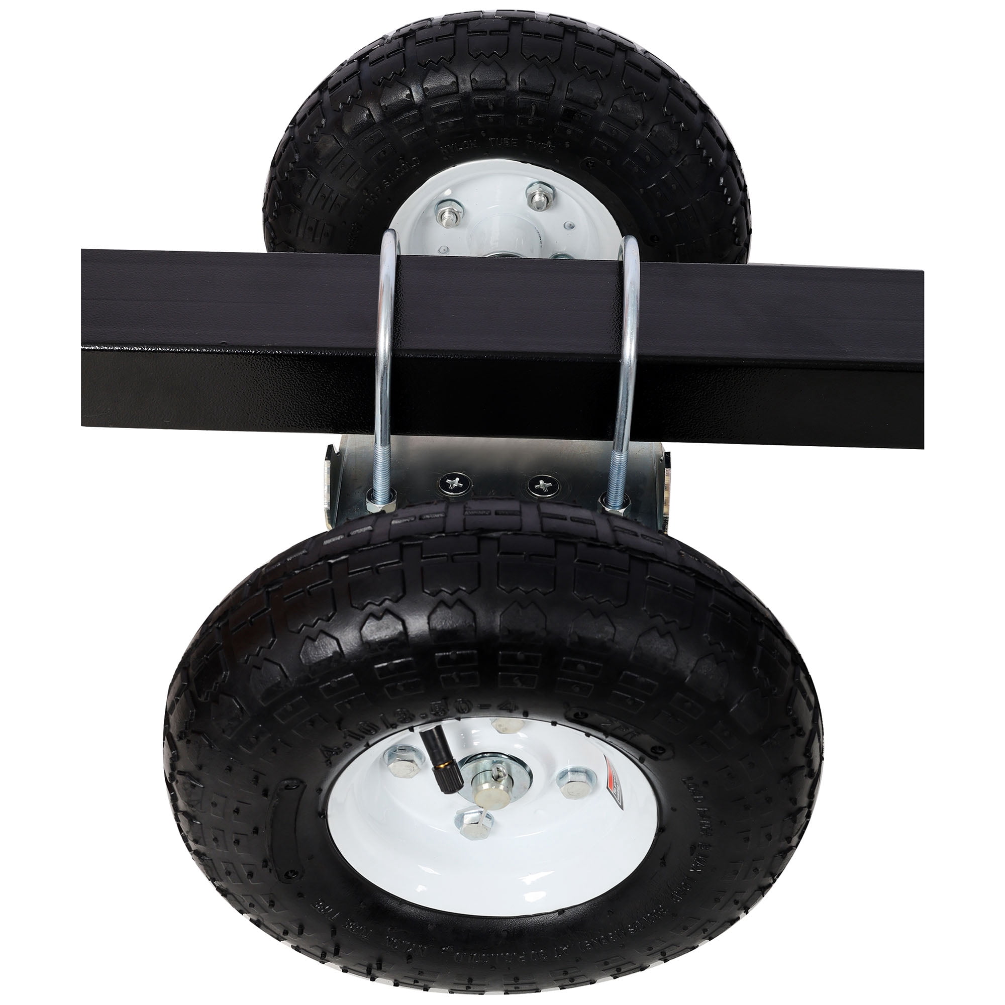 S-HOME Heavy Duty Dual Gate Wheel with 10" Pneumatic Tires, Steel Support Caster for Driveway Chain Link Fence Gates