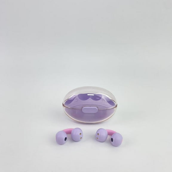 lwandpuse Wireless earphones,True Wireless Earbuds Purple Bluetooth 5.3 with Microphone for Working Out Noise Canceling Blue Tooth Ear Buds Deep Bass Wireless Earphones