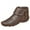 Coffee, variant on Flanged Flat Bottom Side Zipper Low-barrel Leather Short Boots Women