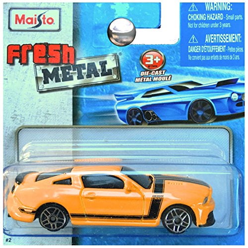 Maisto Fresh Metal Die-Cast Vehicles ~ Ford Mustang Boss 302 Yellow / Black Accents