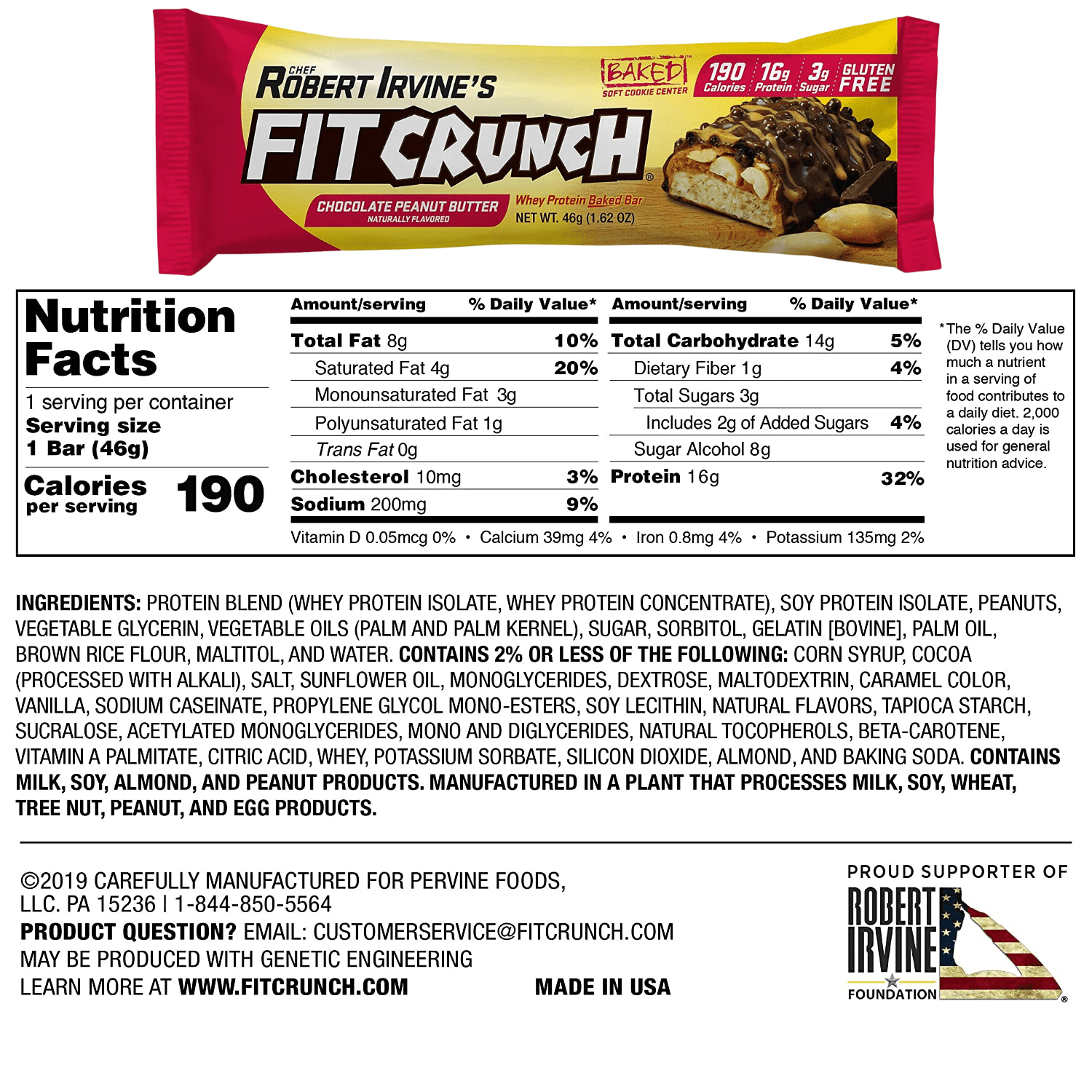 FitCrunch Snack Size Protein Bars Chocolate Peanut Butter, 6-Layer Baked Bar, Just 3g of Sugar, Gluten Free, High Protein & Soft Cake Core for Breakfast On the Go & Workout Convenient Snack 18 Packs