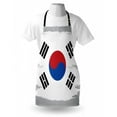 thumbnail image 4 of Korean Flag Apron, Grunge Brush Paint on Backdrop Effect, Unisex Kitchen Bib with Adjustable Neck for Cooking Gardening, Adult Size, Grey Multicolor, by Ambesonne, 4 of 4