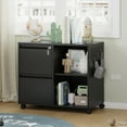 thumbnail image 2 of Fesbos File Cabinet with Lock, Metal Rolling  Storage Cabinet for Home Office Organization,2 Drawer Lateral Filing Cabinet with Hooks for Letter/Legal/A4 Size, 2 of 8