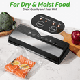 thumbnail image 2 of Vacuum Sealer, Vacuum Sealer Machine for Food Storage with Sealer Bags & Roll, Automatic Food Sealer for Sous Vide, Compact Design, LED Lights, Easy to Clean, Dry & Moist Modes (Silver), 2 of 5