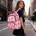thumbnail image 6 of Pzuqiu Strawberry Daisy Axolotl Kids Backpack School Backpack for Kids Lightweight Breathable School Bookbags 17 Inch for Daily Use Short-Distance Travel Hiking Age 6-18, 6 of 7