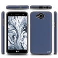 thumbnail image 3 of Kaleidio Case For LG Fiesta 2 LTE L163BL / X Charge M322 [Sleek Armor] 2-Piece Slim Fit Dual Layer [Shockproof] Hybrid Impact Cover w/ Overbrawn Prying Tool [Dark Blue/Black], 3 of 6